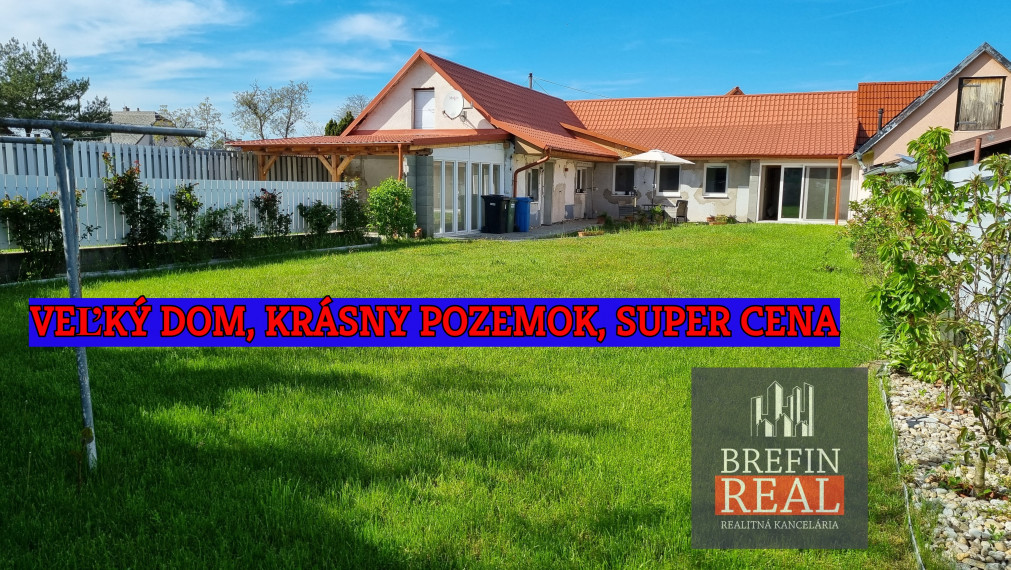 REZERVOVANÉ- 4,5. izb. RD-176 m2, pozemok 550 m2, na bývanie, aj rekreáciu-Gajary centrum