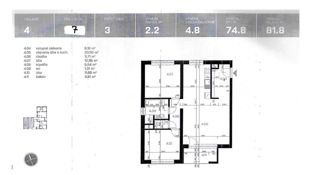 VEĽKÝ, MODERNÝ 3.izb. BYT Bezručová ul.