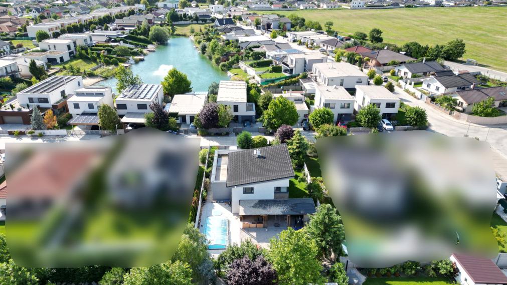 SUPER 6 izb. RD 202 m2, pozemok 700 m2, bazén-tepelné čerpadlo, ohrev na 31 st., protiprúd, slaná voda