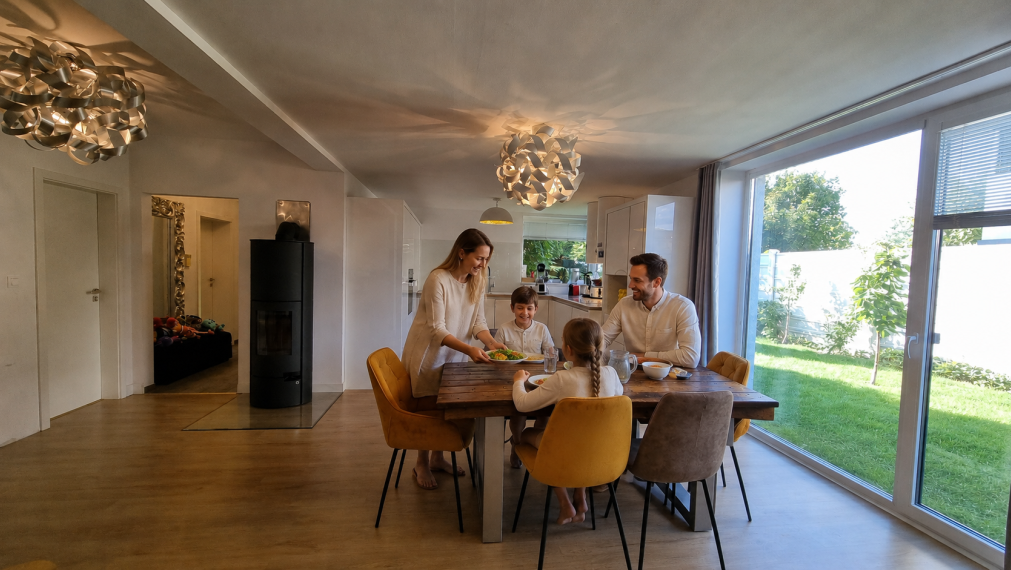 SUPER 6 izb. RD 202 m2, pozemok 700 m2, bazén-tepelné čerpadlo, ohrev na 31 st., protiprúd, slaná voda