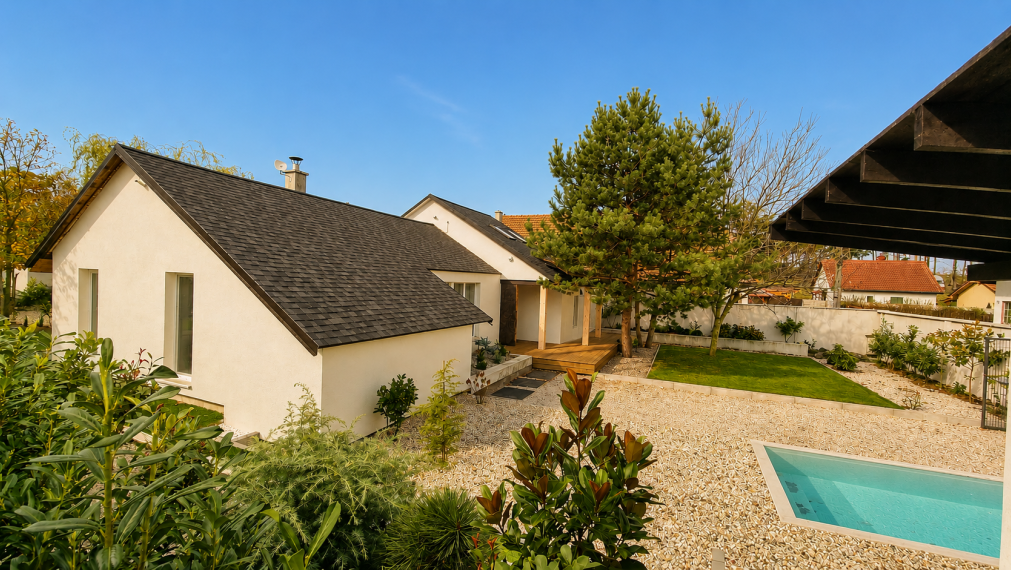 Štýlový 120 m2 ENERGETICKY úsporný DREVODOM s bazénom, POZEMOK 800 m2, pri lese