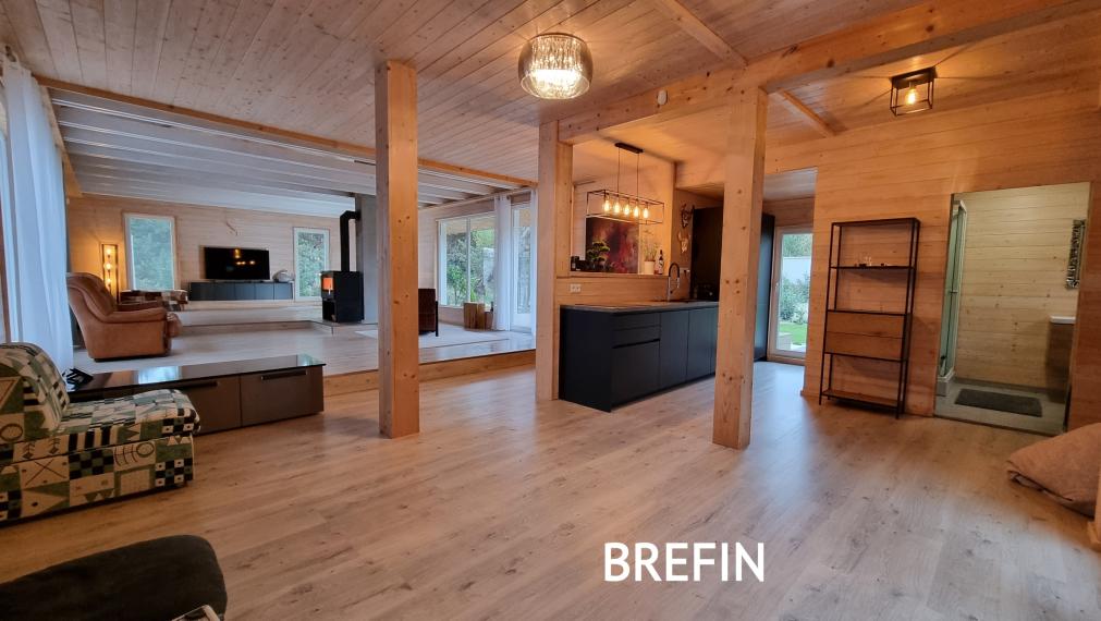 Štýlový 120 m2 ENERGETICKY úsporný DREVODOM s bazénom, POZEMOK 800 m2, pri lese