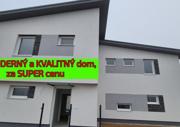 NOVOSTAVBA, moderný 4.izbový RD-97,4 m2, pozemok-324m2.