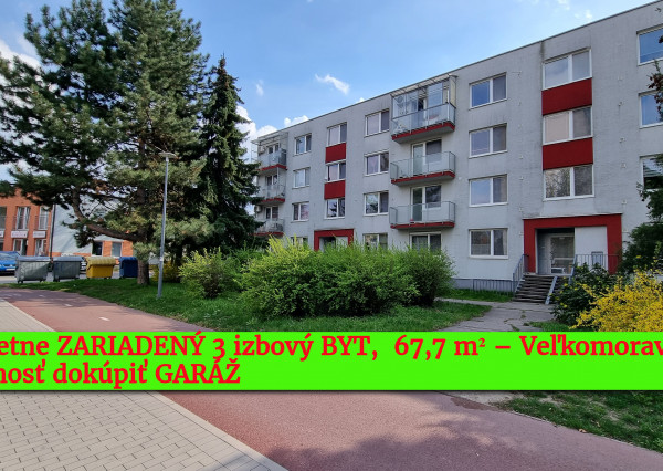 Kompletne ZARIADENÝ 3 izbový BYT, 67,7 m² – Veľkomoravská ul.