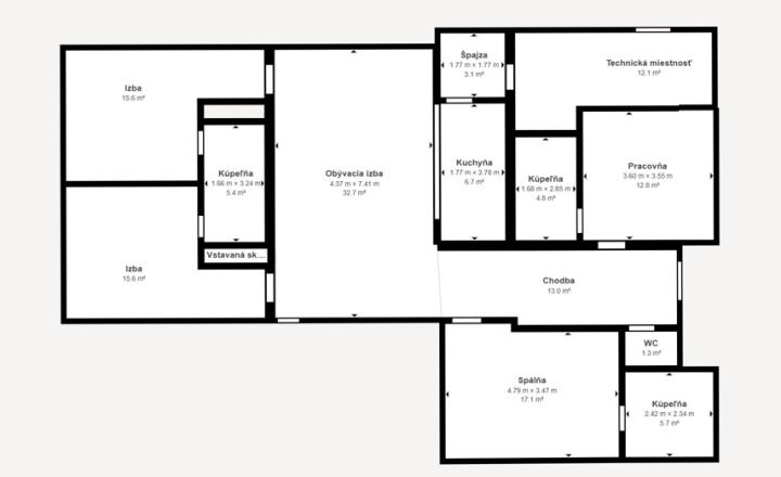 5-izbový bungalov s tromi kúpeľňami a pozemkom 769 m² - fotografia 36